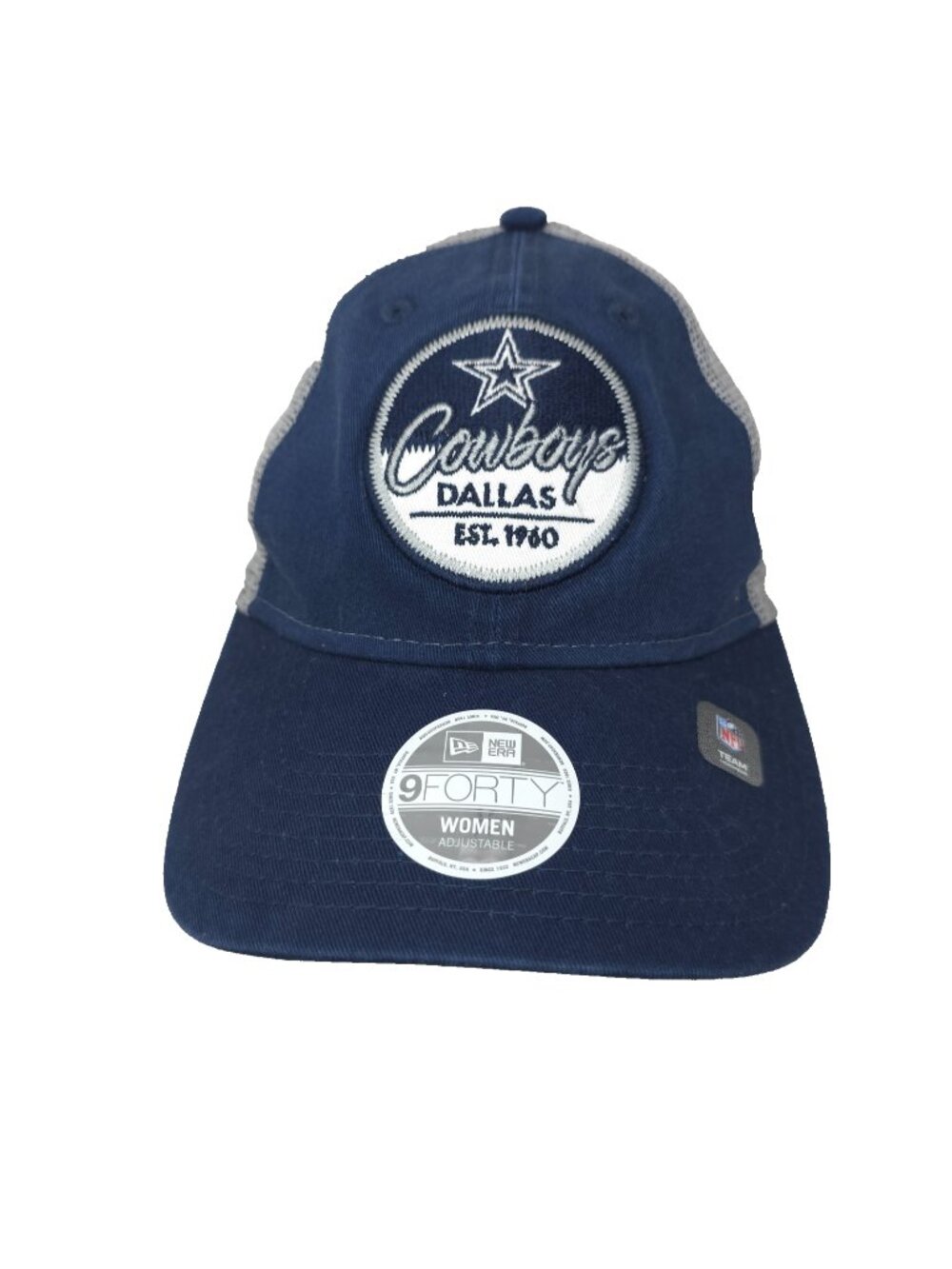 New Era Dallas Cowboys Hat Womens Adjustable Blue Est 1960 9Forty Mesh Back NFL